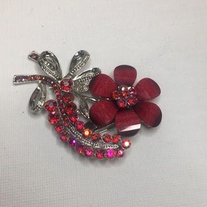 Ruby and flower pendant